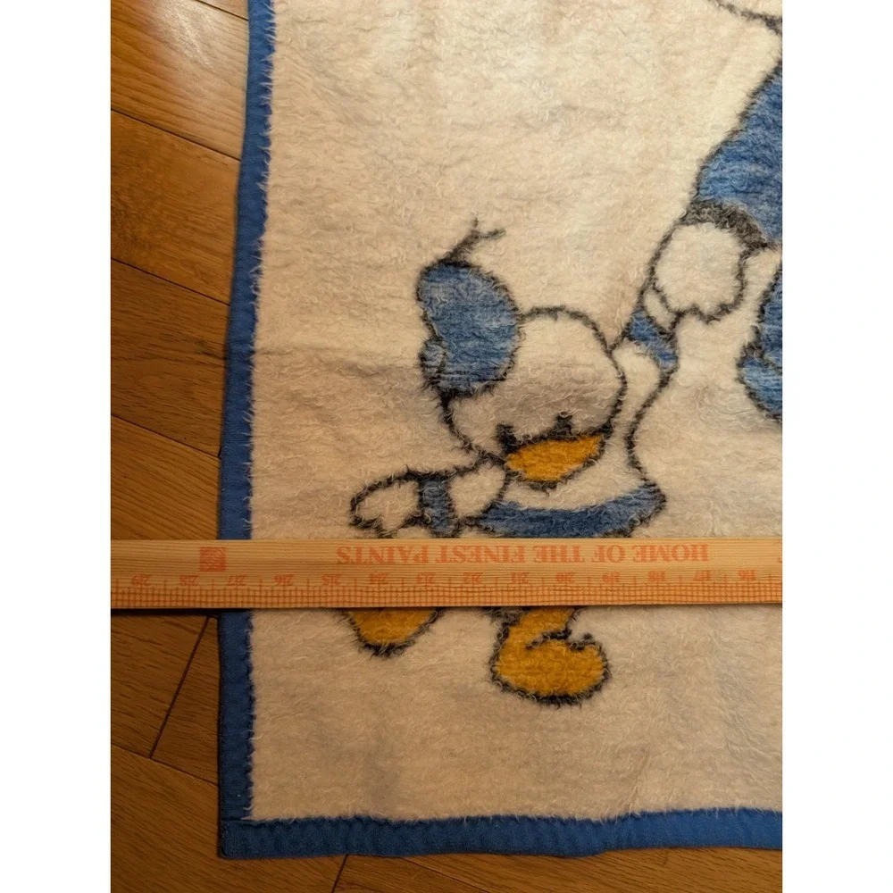 Vtg‎ 1984 Walt Disney MICKEY MOUSE DONALD DUCK Baby Blanket BIEDERLACK 37x27